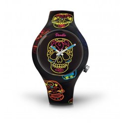 Reloj Doodle Skull Mood DOCA004 unisex multicolor