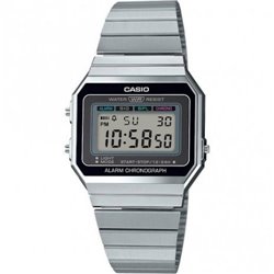 Reloj Casio Retro A700WE-1AEF Unisex Plateado Cronómetro