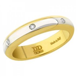 Alianza de Boda Davite & Delucchi AA2014D Incanto Oro blanco y amarillo Diamantes
