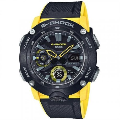 Reloj CASIO G-SHOCK GA-2000-1A9ER hombre negro y amarillo