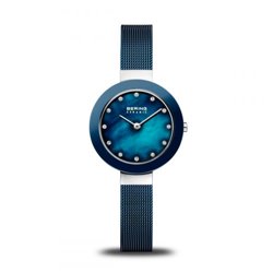 Reloj BERING Malla azul acero 11429-387 mujer plateado