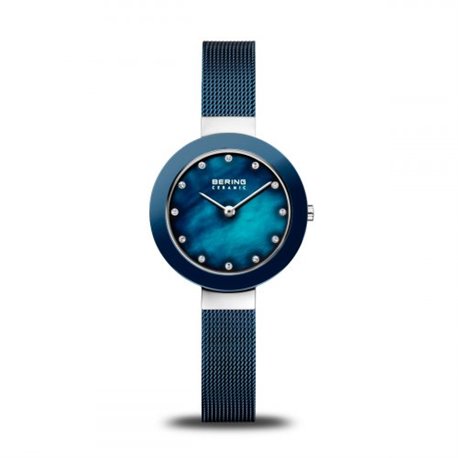 Reloj BERING Malla azul acero 11429-387 mujer plateado