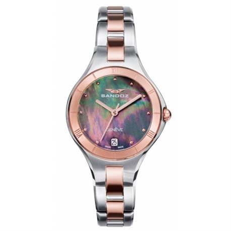 Reloj Sandoz 81370-57 mujer acero IP rosa