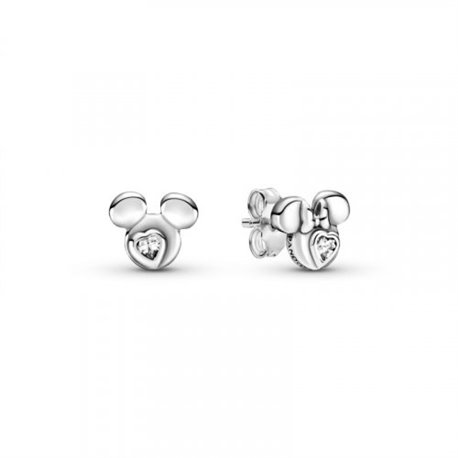 Pendientes Pandora Mickey Mouse y Minnie Mouse 299258C01 plata