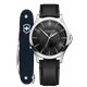 Reloj Victorinox black leather V241904.1 hombre 