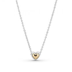 Collar Pandora corazón dorado 399399C00-45 plata