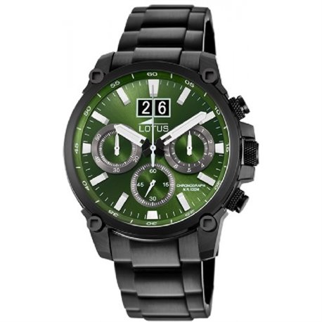 Reloj Lotus Chrono 10141/1 acero negro y verde