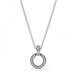 Collar Pandora 399487C01-45 doble círculo plata