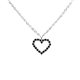 Collar Black heart P D Paola CO02-221-U plata