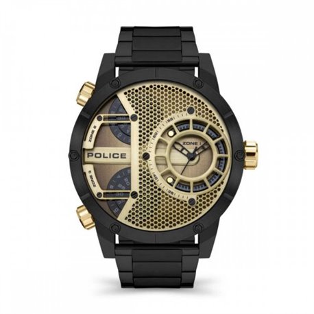 Reloj Police Vibe black gold PEWJG2118103 acero