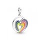 Medallón Pandora Me 791793C01 Corazón arcoiris