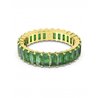 Anillo Swarovski Matrix 5648910 verde baguette