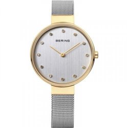 Reloj Bering Classic Collection 12034-010 Mujer Acero Amarillo Cuarzo
