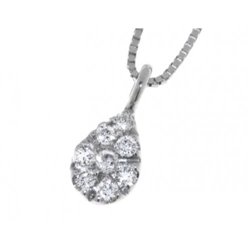Collar Davite & Delucchi CLN011309 mujer oro blanco diamantes Classic Line
