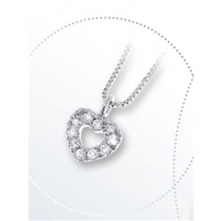 Collar corazón Davite & Delucchi CLN011327 mujer oro blanco diamantes Classic Line