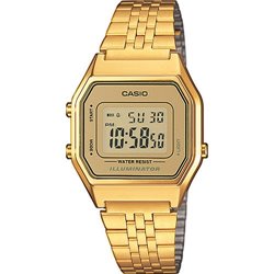 Reloj Casio Retro LA680WEGA-9ER Mujer Dorado Cronómetro